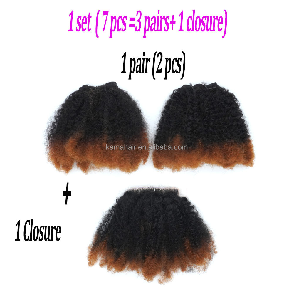 Vast Hair Workshop Craft Detail 6 for KAMA Soft Futura Hair Blended Bundles Afro Kinky Mixed Blended Human Hair with Closure for Women's Custom Wigs