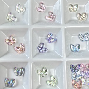 Perles Papillon Transparentes en Acrylique à Effet UV Dégradé pour DIY, Accessoire de Chaîne de Téléphone et Pendentif - Product Image 2