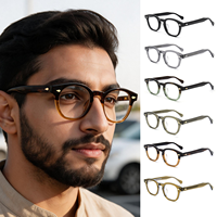Últimas Monturas Ópticas Japonesas de Moda, Gafas con Patrón Sólido, Marca de Lentes con Forma de Diamante para Combinar con el Rostro