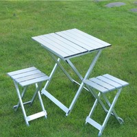 Table pliante en alliage d'aluminium pour le camping, les pique-niques et les barbecues, style minimaliste moderne, vente en gros