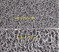 Tapis en mousse PVC à fils de soie de couleur unique ou mixte, diamètre 0,4-1,1 mm, ferme, clouté, sans support, pour revêtement de sol antidérapant de marché