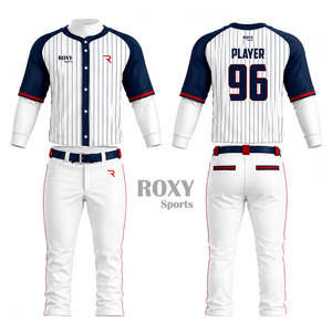 Uniforme de baseball professionnel unisexe avec logo personnalisé imprimé, <span class=keywords><strong>maillot</strong></span> et pantalon respirants haute performance, vêtements de sport pour équipes - Product Image 5