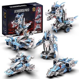 5 1 STEM RC 프로그래밍 빌딩 블록 로봇 공룡 모델 장난감 DIY 조립 APP 원격 제어 경로 모드 자이로 스코프 벽돌 키트 - Product Image 1