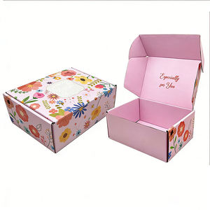 Recyclable Corrugated Cardboard <b>Mailing</b> <b>Box</b> with Gold Foil Embossing Customizable for Candle and Gift Packaging - Product Image 3