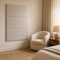 Autocollants muraux décoratifs en feutre PET texturé neutre et chaud pour le salon, la chambre à coucher, la chambre d'enfant, le bureau à domicile