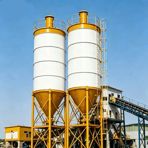 Silo à ciment en acier 200T 300T 500T, réservoir de stockage vertical boulonné pour poudres en vrac avec pompe motorisée et dépoussiéreur pour usine industrielle - Product Image 5
