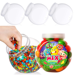 Earth <b>Planet</b> Gummy Balls ABS Plastic Round Shape Jars Screw Top 500ml Capacity <b>Candy</b> Food Grade Jelly Gummies - Product Image 2