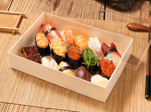 กล่องบรรจุภัณฑ์ขนม<span class=keywords><strong>เค้ก</strong></span> ซูชิ ของหวาน ขนมอบ <span class=keywords><strong>คั</strong></span><span class=keywords><strong>พ</strong></span><span class=keywords><strong>เค้ก</strong></span> โดนัท บราวนี่ แบบใช้แล้วทิ้ง ทำจากไม้ โปร่งใส ย่อยสลายได้ ปลอดภัยสำหรับอาหาร - Product Image 2