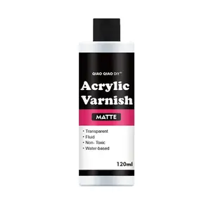 Timesrui 120ml UV Varnish Sealer Crystal Clear Liquid Acrylic Varnish Sealer Non-Yellowing Non-Toxic for Art Craft Sealing