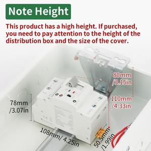 Công suất kép 2 cực 63A AC <span class=keywords><strong>220V</strong></span> không bị gián đoạn điện ats-tự động/Hướng dẫn sử dụng chuyển đổi điện Selector Thiết bị chuyển mạch DIN chuyển - Product Image 4