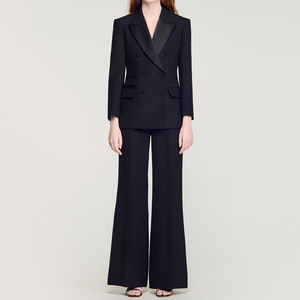 Traje de blazer formal de oficina para mujer, traje de algodón para mujer - Product Image 2