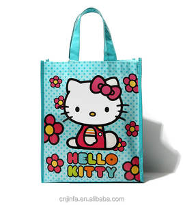 Sacs de courses pour étudiants en tissu non tissé pp mignons de dessin animé avec poignée - Product Image 6