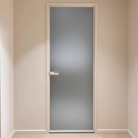 Porte battante de salle de bain Xilonghe à cadre ultra-fin, moderne, étanche, résistante à l'humidité, en alliage d'aluminium