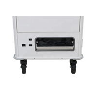 Chariot de recharge intelligent à 42 emplacements avec étagères coulissantes et porte en maille |   Chariot de recharge sécurisé pour ordinateurs portables, tablettes et équipements éducatifs