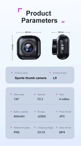 L9 130 °   Action <span class=keywords><strong>Cam</strong></span> con Lente Grandangolare e Supporto Magnetico da Collo, Dashcam 2K/30fps HD, Videocamera Sportiva per Animali Domestici - Product Image 6