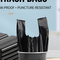 Sacs poubelles à poignées épaissies, résistants aux fuites et aux perforations, en polyéthylène PE, pour le nettoyage domestique