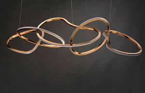 卸売カスタムMOQ:10個パーソナライズされたリニアペンダントライトアメリカのミニマリストリニアハートユニティリビングルームハンギングライト - Product Image 3