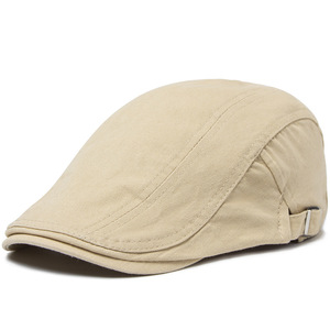 Casquette plate unisexe en coton <span class=keywords><strong>noir</strong></span>, style vintage décontracté, respirante et ajustable, pour homme, idéale pour les quatre saisons – Vente en gros - Product Image 1