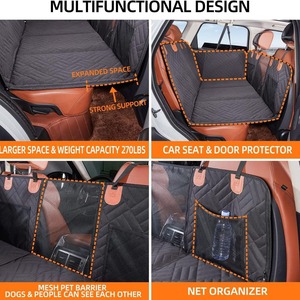 Funda de Asiento Trasero 100% Impermeable con Ventana de Malla Antideslizante y Antirrayas, Tipo Hamaca, con Pantallas y Separadores - Product Image 2