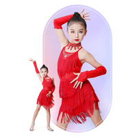 TONGYANG filles danse robe tenues Cha Cha robe enfants Tango jupe carnaval porter Latin Salsa Costumes gland danse robe