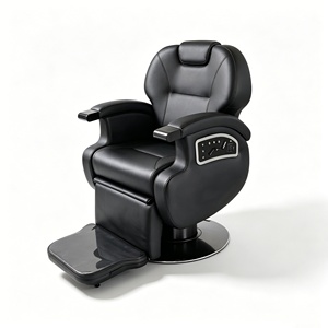 Fauteuil de coiffure professionnel moderne de luxe noir pour salon de beauté, robuste et durable - Product Image 2