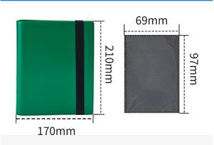 Raccoglitore per Carte Collezionabili in Plastica a 4 Tasche con Elastico per Carte da Gioco, Album da 160 Carte a 4 Tasche per Collezionisti - Product Image 6