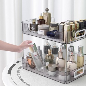 <b>Desktop</b> Cosmetic Storage <b>Shelf</b> 4 Layers Polished Finish Makeup Organizer For Skincare Perfume Lipstick Bedroom Desk Use - Product Image 2