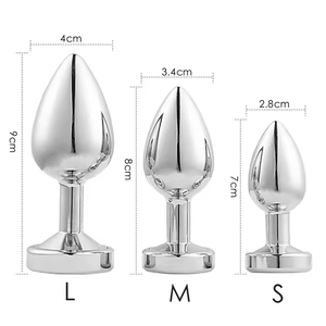 Hot Sale 3 Pcs Set Cheap Price Good Quality <strong>Jewel</strong> <strong>Heart</strong> <strong>Shape</strong> Diamond Base Anal <strong>Plug</strong> Gold <strong>Stainless</strong> <strong>Steel</strong> <strong>Butt</strong> Sex Toy for Woman - Product Image 3