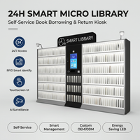 Meubles de bibliothèque HAUMR : Casier intelligent de libre-service 24h/24 pour livres, utilisation en intérieur et en extérieur, pour bibliothèques communautaires et micro-bibliothèques