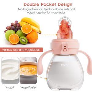 NCVI Mangeoire en silicone sans BPA pour bébé <span class=keywords><strong>Tétine</strong></span> pour bébé Jouet de dentition pour bébé Mangeoire pour fruits - Product Image 2