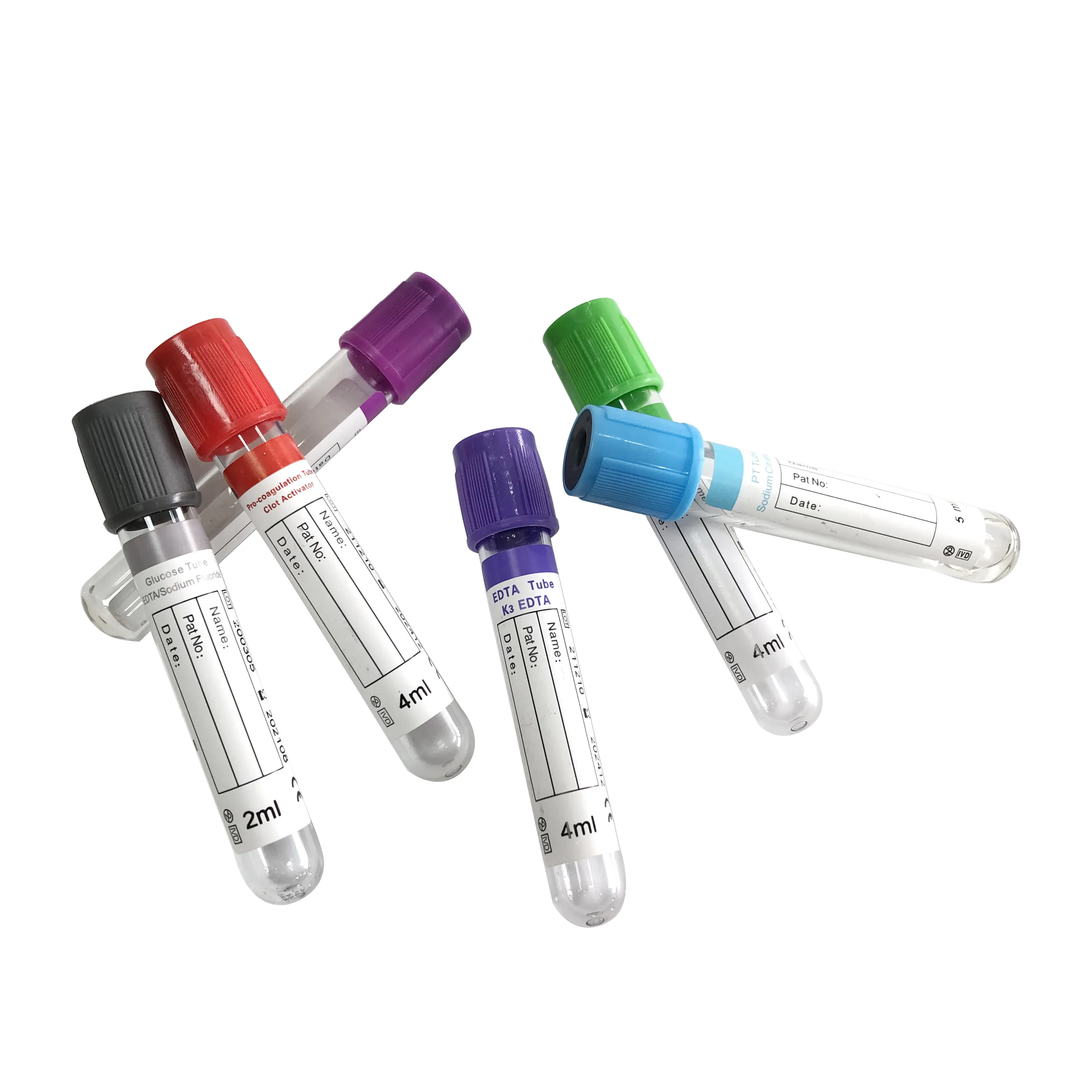 Best Selling No Additive Non Activator Plain Edta K2 K3 Vacuum Blood Collection Tube With Rubber Stopper