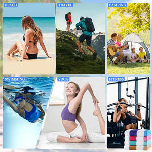Asciugamani da spiaggia in microfibra personalizzabili con stampa e design, ad asciugatura rapida, per yoga, fitness, piscine e spiaggia - Product Image 6