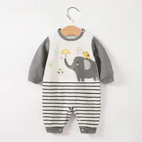Macacão infantil de algodão 100%, roupas personalizadas para bebês recém-nascidos, peça única de elefante