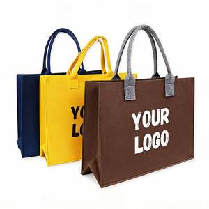 Sac en feutre coloré de haute qualité, grande capacité, sac à main en feutre, sac fourre-tout avec logo personnalisé, sac promotionnel de marque, souvenir d'entreprise, sac cadeau - Product Image 1