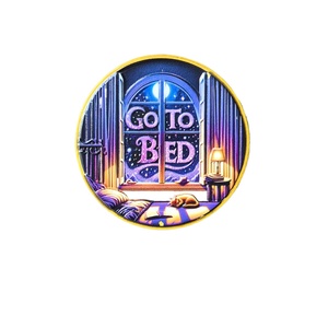 Mạ vàng quyết định đồng xu cuốn sách những người yêu thích đêm cú thiết kế thêm một chương đi ngủ kim loại thủ công bằng cách đi ngủ thiết kế - Product Image 3