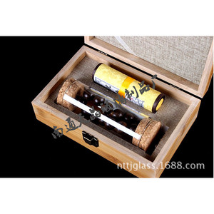 ขวดแก้วเทียนจิง 50x2x150 มม. ปิดผนึกด้วยฝาไม้ก๊อกสำหรับเก็บเม็ดชา - Product Image 5