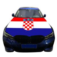 Croatie National Couverture de capot de voiture Drapeau Couverture de moteur de voiture Drapeau Vente en gros Tissu élastique personnalisé Usine Vente directe