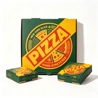 Boîtes à pizza en carton ondulé kraft de qualité alimentaire, gaufrées mat, résistantes à la graisse, personnalisables avec logo, plusieurs tailles, écologiques, vente en gros SP5288