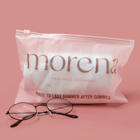 Sous-vêtements imprimés personnalisés Emballage de vêtements Ziplock à fermeture éclair givré mat Sacs à fermeture éclair en plastique avec logo