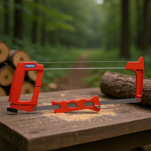 Sierra de arco Fervi con hoja y mango de aluminio de 12 pulgadas para cortar madera - Product Image 3