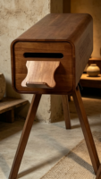 Huanyji – Support d'imprimante pour borne photo en bois avec impression instantanée, connectivité USB/Bluetooth/HDMI, capacité de charge de 100 kg pour 15 personnes