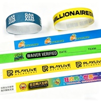 Bracelets Tyvek Dupont personnalisés, imperméables et indéchirables, à usage unique, production rapide pour événements, fêtes, parcs aquatiques et festivals