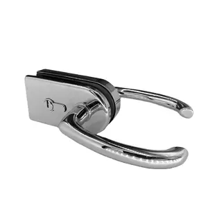 SS304 Frameless Glass Door Lock Swing Glass Door lock with Lever Handle Cylinder Lock