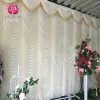 L'usine source pour la personnalisation de rideaux en tulle noir et blanc de mariage de rêve de haute qualité avec lumières 10 by10ft