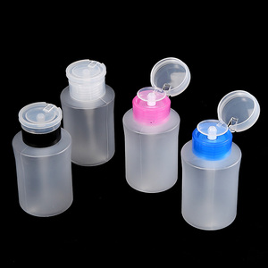 180ml Pink Conical Pump Dispenser Bottle Empty Liquid Alcohol <b>Nail</b> Polish Remover Cleaner - Product Image 3