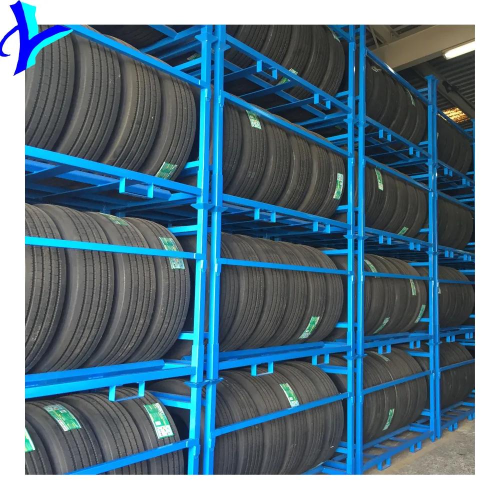 Customized Stackable Movable Stacking Tire Pallet Stack Rack System