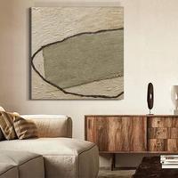 Peinture à l'huile texturée 3D peinte à la main, style abstrait Wabi-Sabi moderne, écologique, personnalisable, faible MOQ, grande vente en gros pour galerie