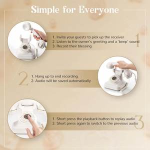 All'ingrosso matrimonio antico Vintage per l'audio Guest Book Stand telefonico con cabina floreale Video con filo di bordo - Product Image 5