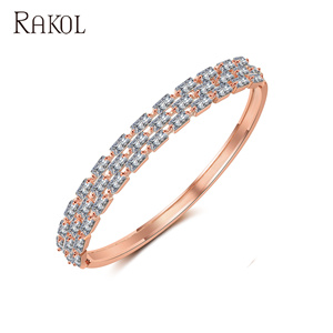 กำไลข้อมือชุบทอง RAKOL <span class=keywords><strong>BP168</strong></span> ประดับเพชรคิวบิกเซอร์โคเนีย - Product Image 2