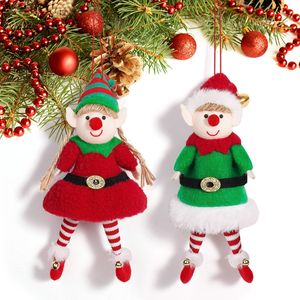 Adornos Navideños de Pareja de Duendes Adorables, Colgante para Árbol de Navidad, Decoraciones Navideñas Transfronterizas, Muñeco de Santa Claus - Product Image 2